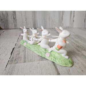 Dept 56 Easter Bunny‎ family decor porcelain home playing shabby chic vintage